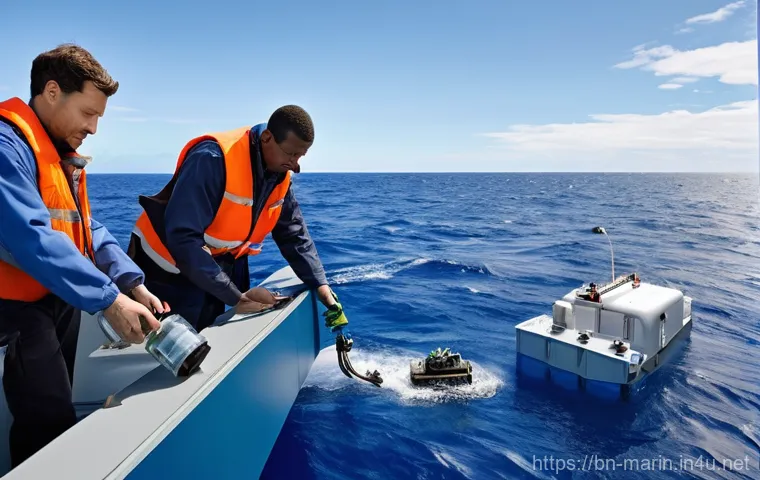 해양학 학위 과정 - **Prompt:** A dynamic scene depicting a modern deep-sea research expedition. A female marine biologi...