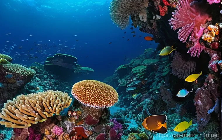 해양 지질학 기초 - **Mariana Trench: Life in the Abyssal Zone**: An incredibly detailed, dark, and enigmatic image show... 해양 지질학 기초 - **Mariana Trench: Life in the Abyssal Zone**: An incredibly detailed, dark, and enigmatic image show...