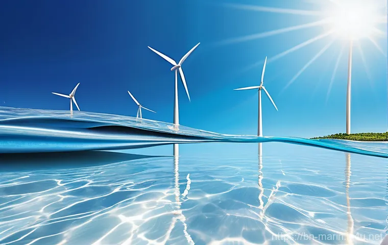 해양 물리학 - **Blue Economy: Harnessing Ocean Power for a Sustainable Future**
A wide-angle, vibrant, and opt...